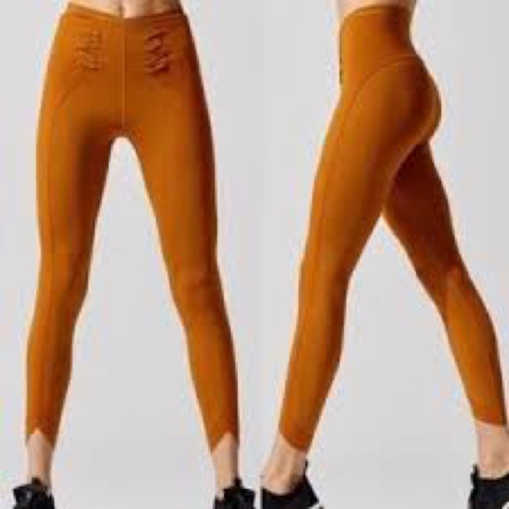 Nike Dri-Fit Burnt Sienna Orange Cowgirl Training Yoga Sports Leggings Pants M